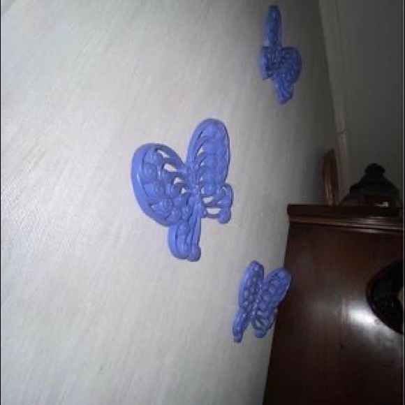 Set of 3 Vintage Burwood Products faux wicker Butterflies - Picture 4 of 7